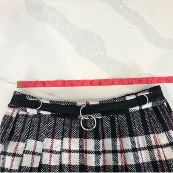 Current Mood Plaid Pleated Skirt - White - Dolls Kill - Picture 11 of 12